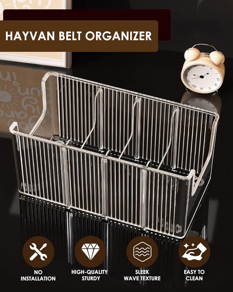 HASTHIP® 2PCS Belt Organizer for Closet & Drawer HASTHIP® 2PCS Belt Organizer for Closet & Drawer